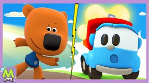 Ми-Ми-Мишки против Левы-Грузовичка.Догонялки с Героями Мультиками.Кто Самый Быстрый