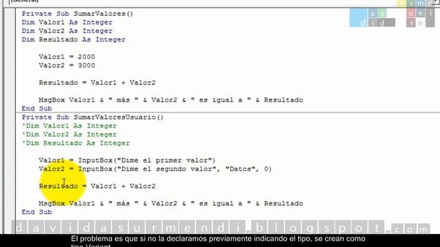 Curso Programación VBA Excel 2010: Variables. Sesión 01. Vídeo 2 de 2. David Asurmendi. смотреть онлайн