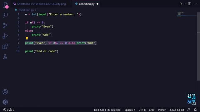 4.1 Python Conditions | Code Quality & ShortHand if else | Zontro-Montro | Python Tutorial in Bangl смотреть онлайн