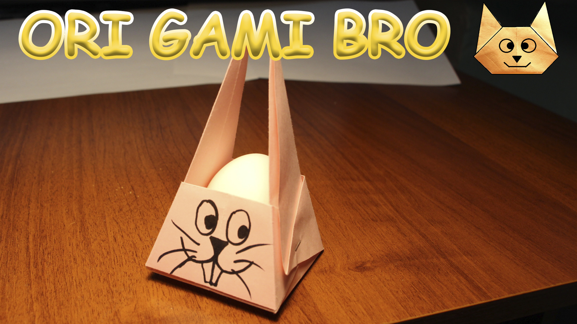 Коробочка под яйцо в виде кролика. Поделка на пасху. оригами смотреть онлайн