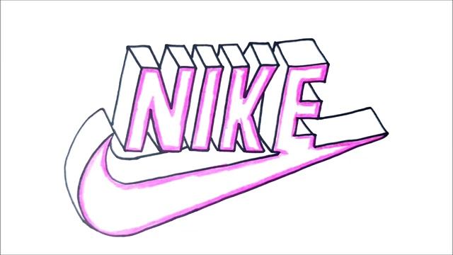 HOW TO DRAW NIKE LOGO IN 3D EASY смотреть онлайн