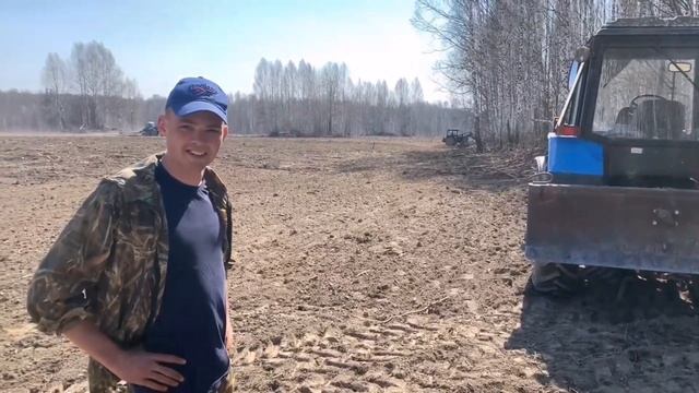 Работа БДТ-7 и К-701. Подготовка полей к посеву после раскорчёвки смотреть онлайн