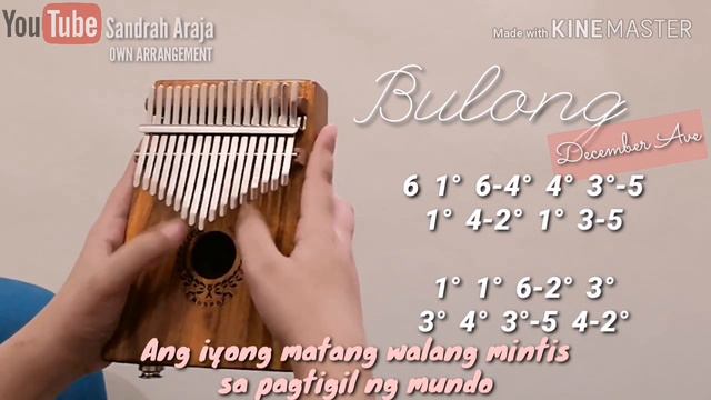 BULONG - December Avenue | KALIMBA COVER WITH NUMBERED NOTATION TABS смотреть онлайн