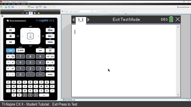 Exit Press to Test Mode | TI-Nspire CX II | Getting Started Series смотреть онлайн