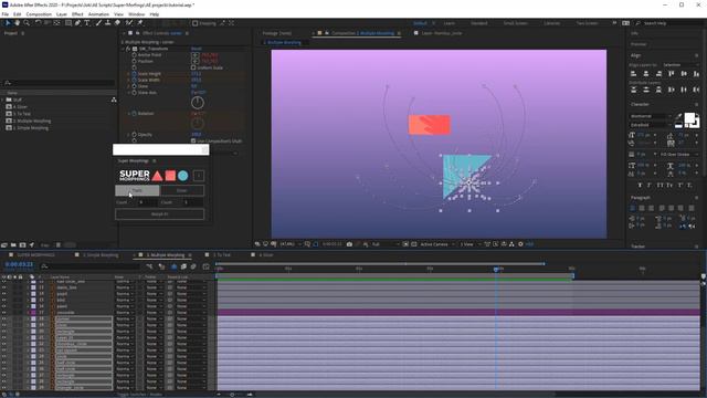 Tutorial - How to use Super Morphings After Effects Script смотреть онлайн