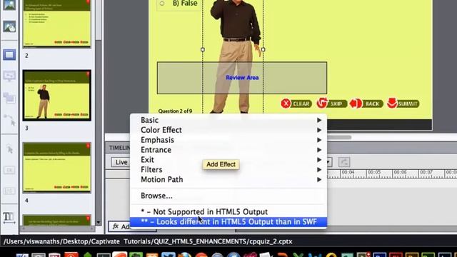 Quizzing Enhancements for HTML5 output in Adobe Captivate 7 смотреть онлайн