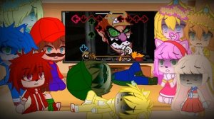 Mario and Sonic Characters react to Omnipresent but it's Mario Madness VS Sonic.Exe ????