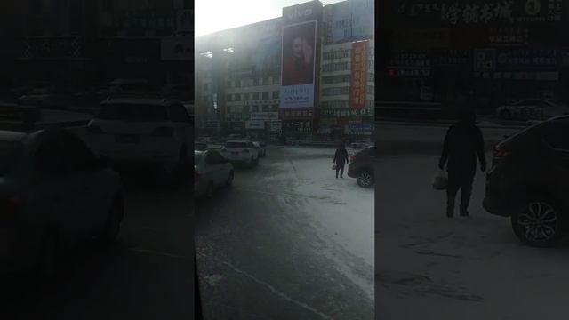 Панорама Хайлара из окна автобуса смотреть онлайн