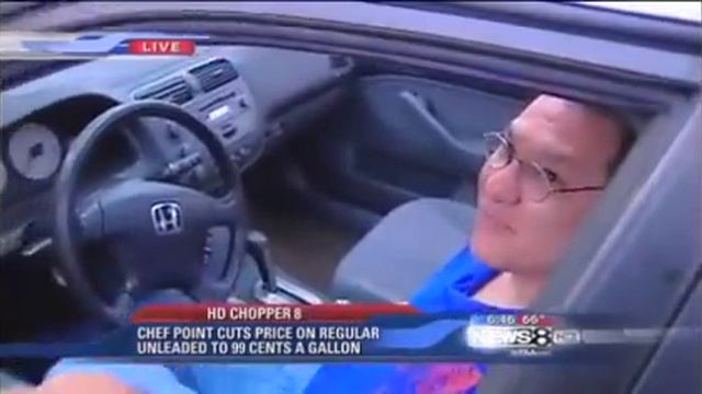 North Texas gas station drops gas price to 99 cents a gallon смотреть онлайн