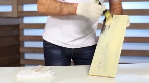 Покраска брашированного дерева в два слоя