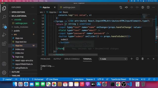 Tutorial Formik dan React 17 смотреть онлайн