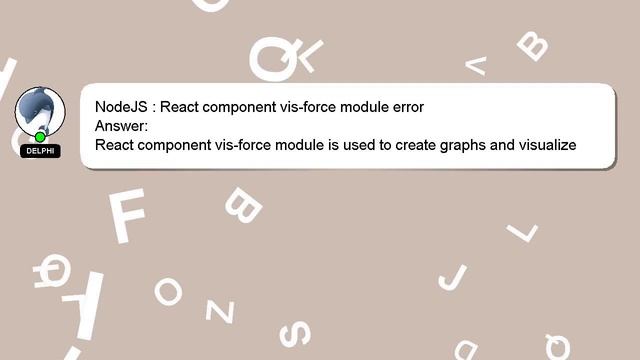 NodeJS : React component vis-force module error смотреть онлайн