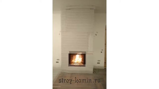 Обустройство гостиной загородного коттеджа дровяным камином АСТОВ ПС 8063