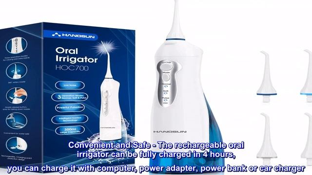 Great product - Hangsun Water Flosser Professional Cordless Rechargeable Dental Oral Irrigator Wat смотреть онлайн