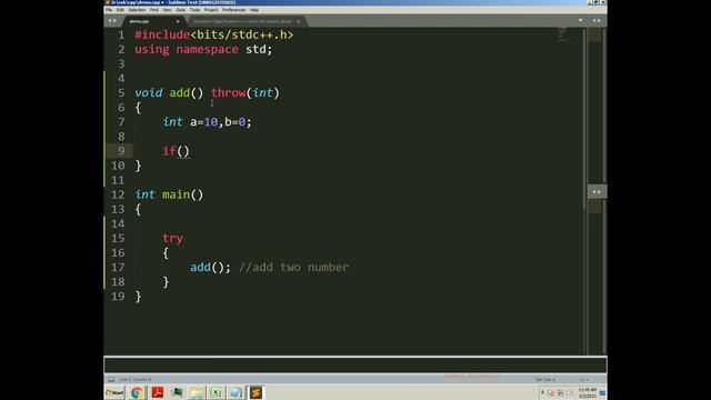Exception Specifications in C++ with Theory & Program | By Rohit Kautkar смотреть онлайн