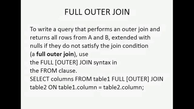 oracle dba training online SQL joins смотреть онлайн