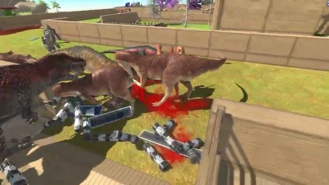 MUTANT PRIMATES SAVE FRIENDLY CARNIVOROUS DINOSAURS - Animal Revolt Battle Simulator ARBS смотреть онлайн