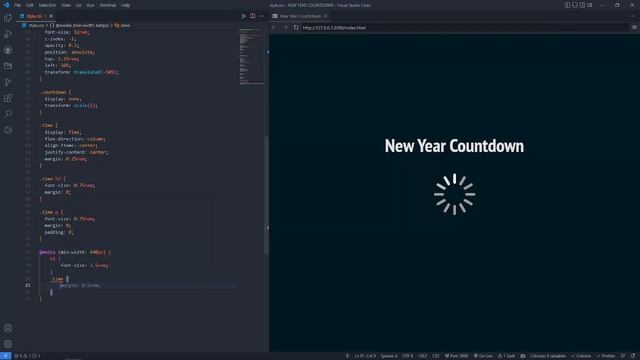 New Year Countdown || Countdown To 2023 || HTML, CSS & JavaScript смотреть онлайн