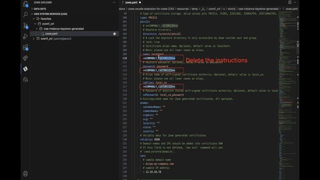 Use a PKCS12 keystore with Zowe generated certificates 1 - Customize zowe.yaml смотреть онлайн