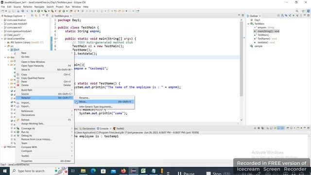 How to rename the java project , package ,class in Eclipse смотреть онлайн