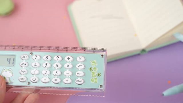 Линейка-калькулятор "Animals" зеленый смотреть онлайн