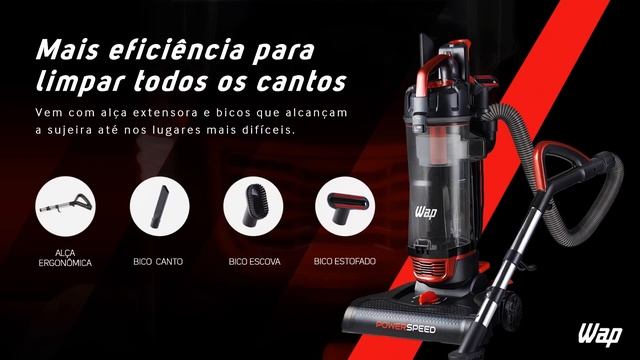 Aspirador de Pó Vertical WAP Power Speed 2000W de Potência смотреть онлайн