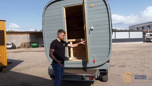 Баня на колесах. Баня-бочка (квадро) на прицепе смотреть онлайн