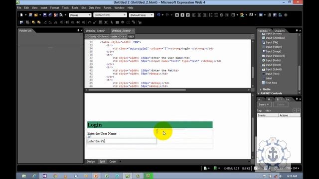 How to create a Login page using HTML Controls in Expression Web 4 смотреть онлайн