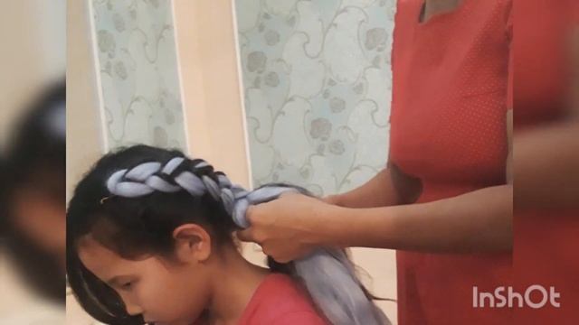 ???плетение волос, цветные косычки для детей. шаш жалғап өру # светной коса #өру түрлері смотреть онлайн