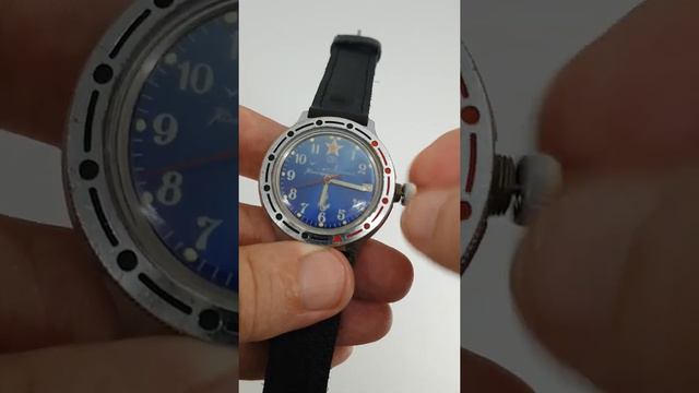 Vintage Soviet men's East VOSTOK automatic Komandirskie watch 21 jewels смотреть онлайн