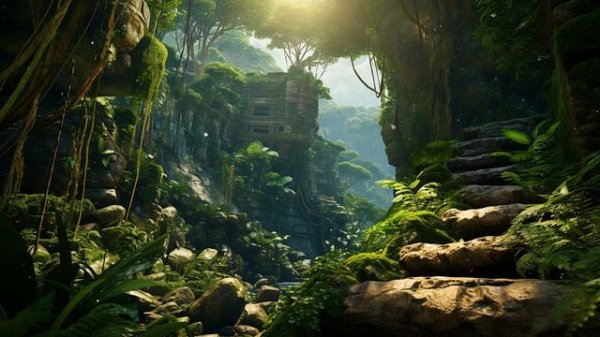 🎋 10 MINUTES IN THE JUNGLE 🐉 , Jungle music 🌴, jungle sounds 🦎, wildlife sounds 🎋