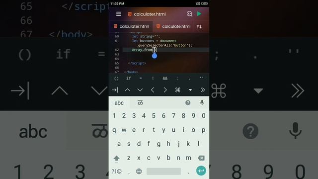 Calculator using JavaScript , Html , Css in Mobile. Coding on mobile смотреть онлайн