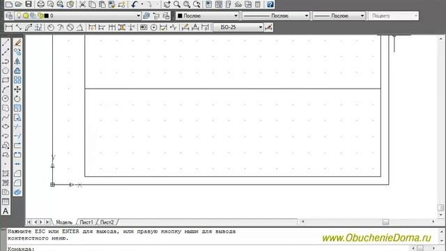 AutoCAD Урок04.Часть №1. Рисуем рамку и штамп. смотреть онлайн