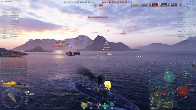 World of Warships -- Tier-V-Battleship "Oklahoma" , with 2x3 + 2x2 357mm Guns and 40sec Reloadtime смотреть онлайн