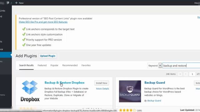 Install Backup & Restore Dropbox plugin on your wordpress website смотреть онлайн
