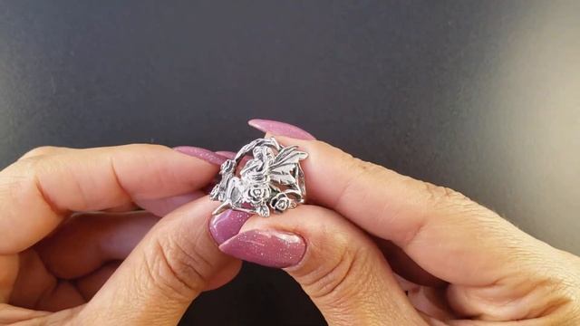 Кольцо Эльф серебряное без камней Лесная фея талисман смотреть онлайн