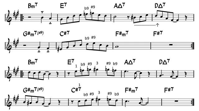 Altered Tension Exercise for Alto Sax [Amaj/F#min] смотреть онлайн
