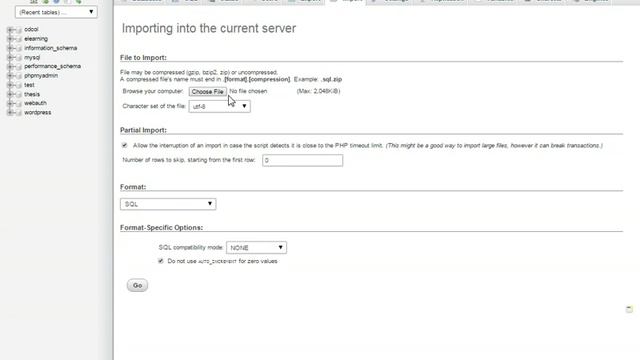 Import database to xampp server смотреть онлайн