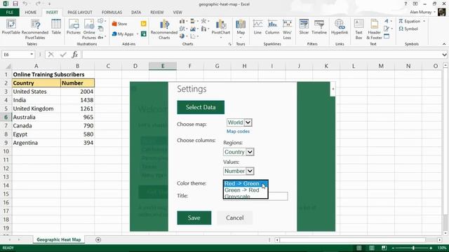 Create a Geographic Heat Map in Excel with a Free Add-In смотреть онлайн