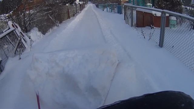 Уборка снега с применением Уаза!