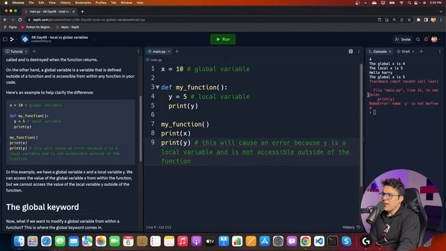 Local vs Global Variables in Python| Python Tutorial - Day #48 смотреть онлайн