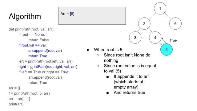 Visual illustration: how to print the path from root to a node in a tree смотреть онлайн