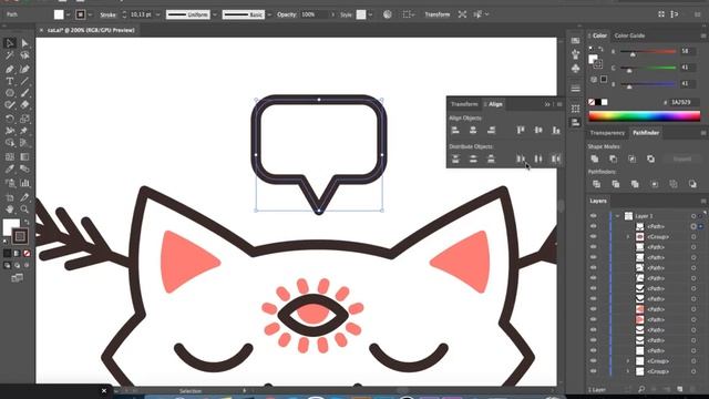 Рисуем флет графику в Adobe Illustrator для принта смотреть онлайн