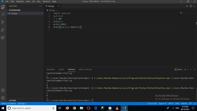 Modulos function in Python смотреть онлайн