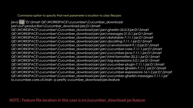 Cucumber - Install Jar And Run Feature File