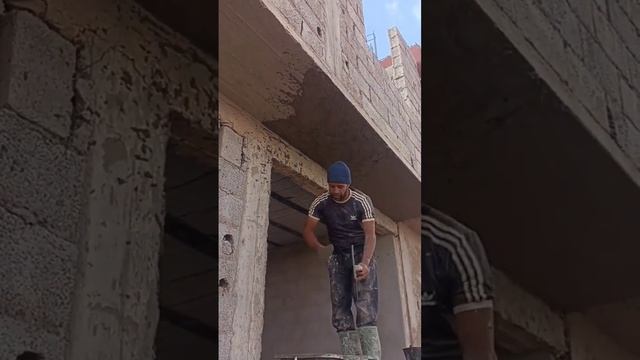 Concrete Roof Plastering Work | Ceiling Plaster #construction #houseconstruction