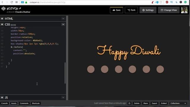 html css javascript - Diwali Lights Animation Tutorial смотреть онлайн
