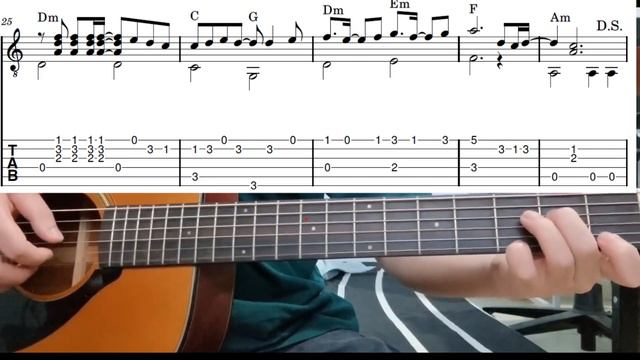 Eye Of The Tiger (Survivor) - Easy Fingerstyle Guitar Playthrough Tutorial Lesson With Tabs смотреть онлайн