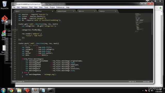 Learn Nodejs Chap 4 Node Blog System 007 Adding Posts PART B смотреть онлайн