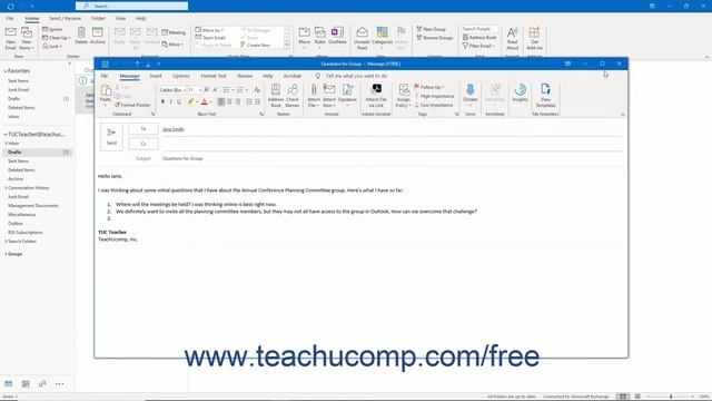Outlook 2019 & 365 Tutorial Using the Drafts Folder Microsoft Training смотреть онлайн